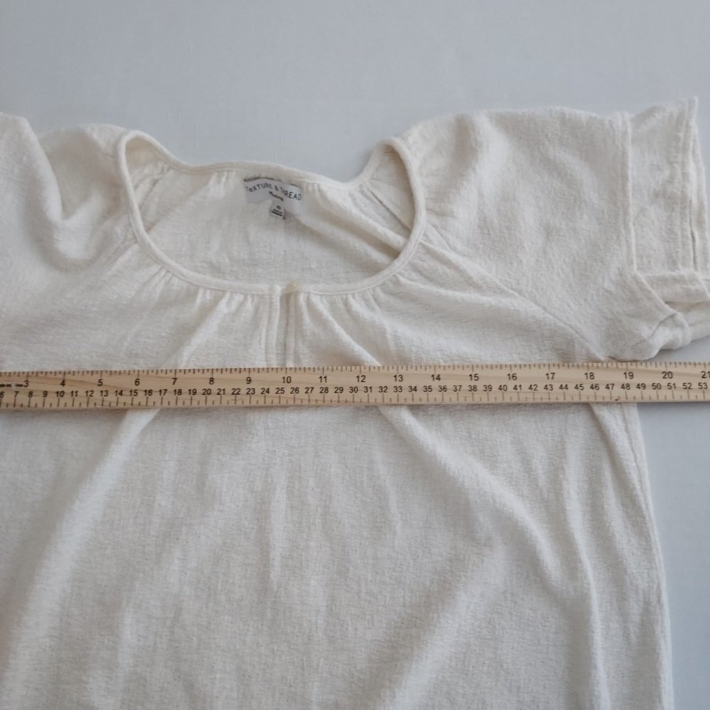 Madewell Texture & Thread Ruffle Short Sleeve Top - Picture 4 of 8